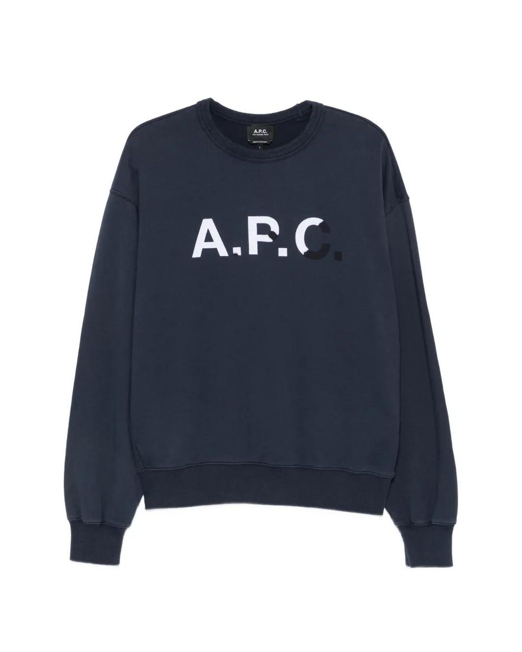 A.P.C. Blue Sweatshirt With A.P.C Logo for men