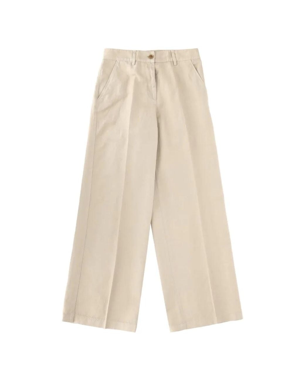 Pantalones Con Botones Aspesi de color White