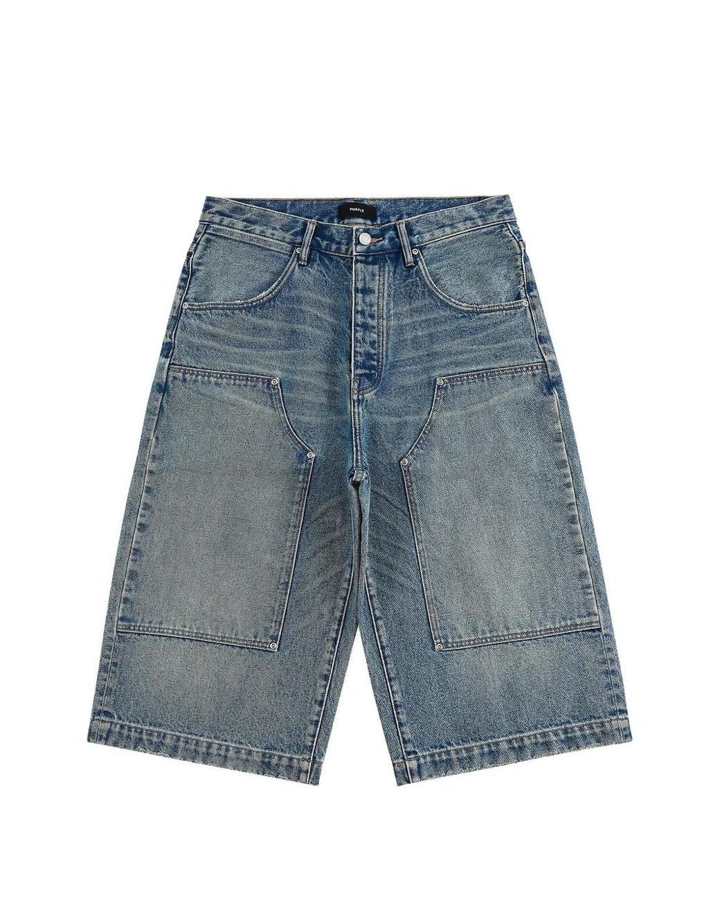 Purple Brand Blue Workwear Shorts for men