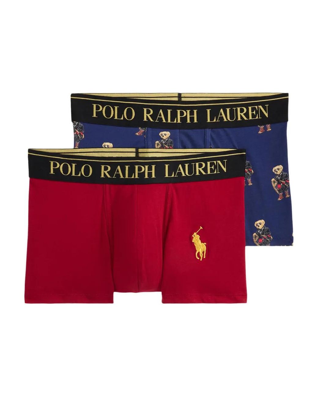 Polo Ralph Lauren Red Cotton-Blend Trunks (Pack Of Two) for men