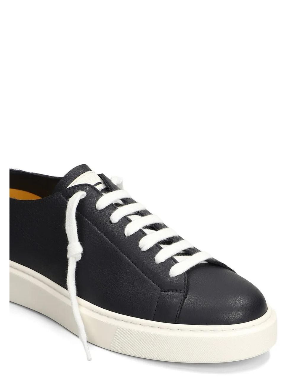 Doucal's White Pebbled-Leather Sneakers for men