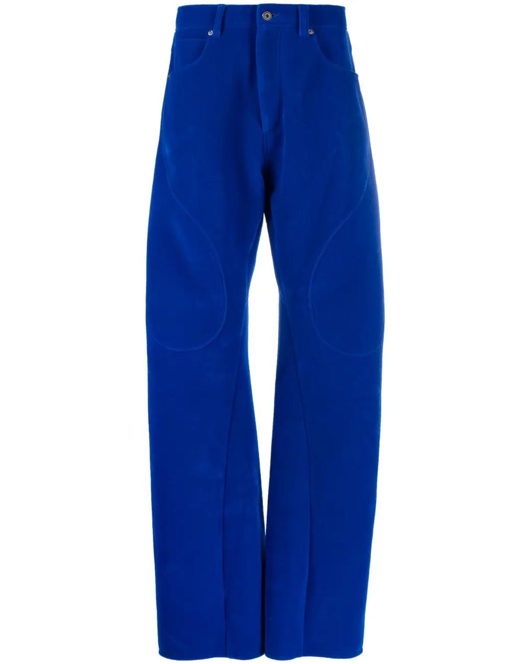 Off-White c/o Virgil Abloh Blue Flock Contour Tapered Trousers for men