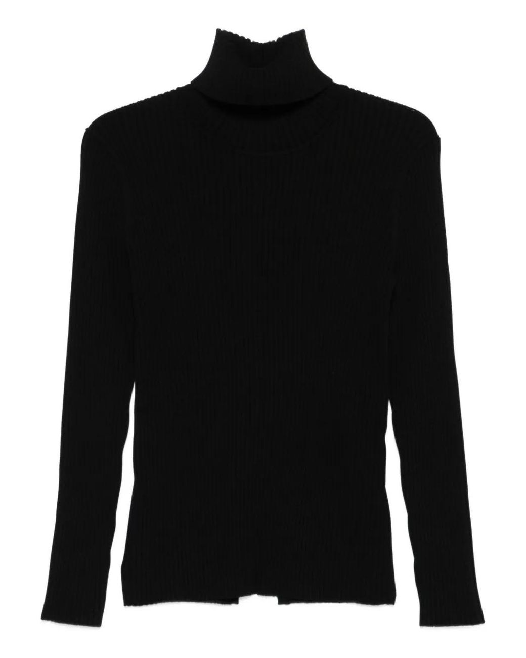 P.A.R.O.S.H. Black Gerippter Pullover