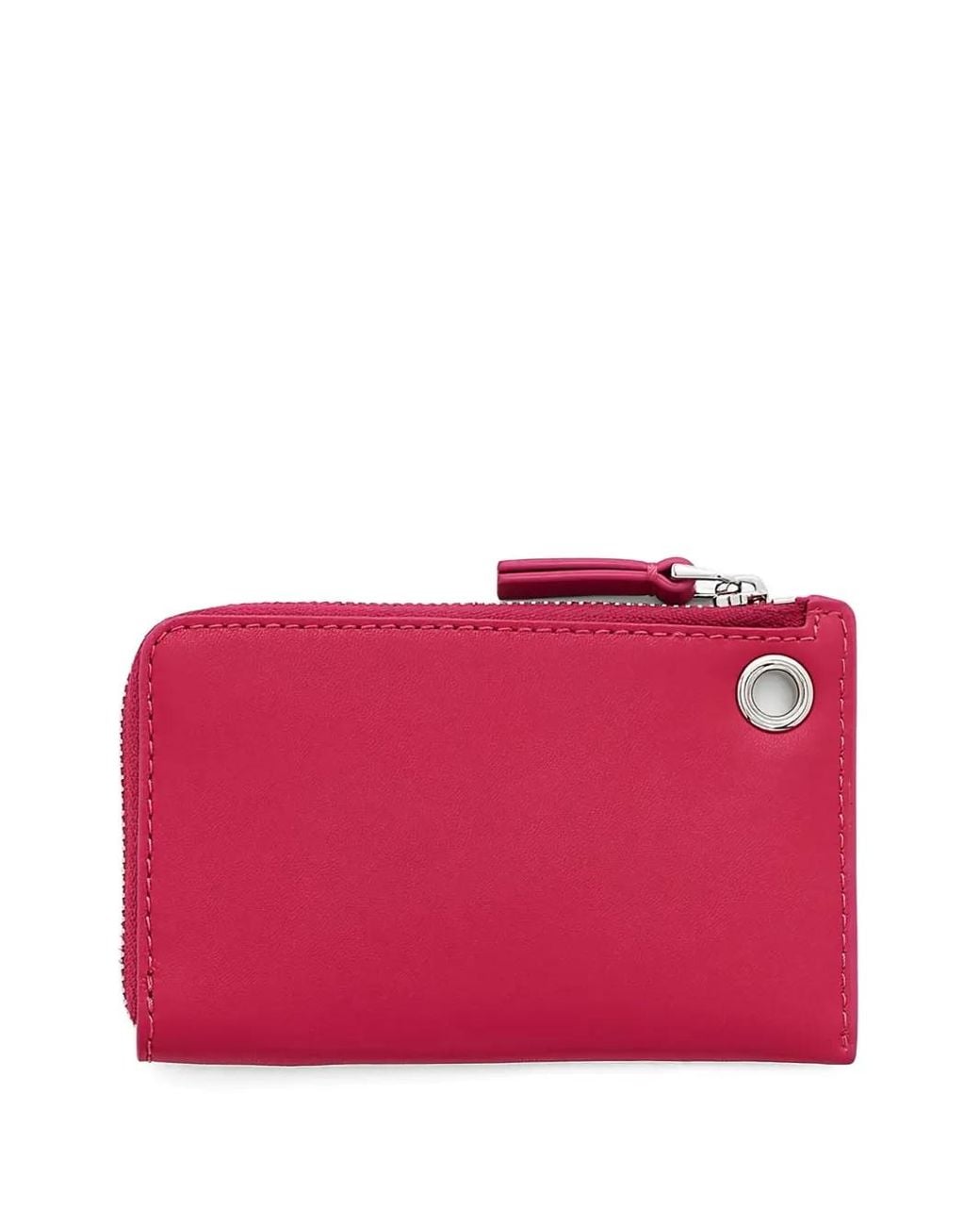 Marc Jacobs Red Top-Zip Charm Wallet