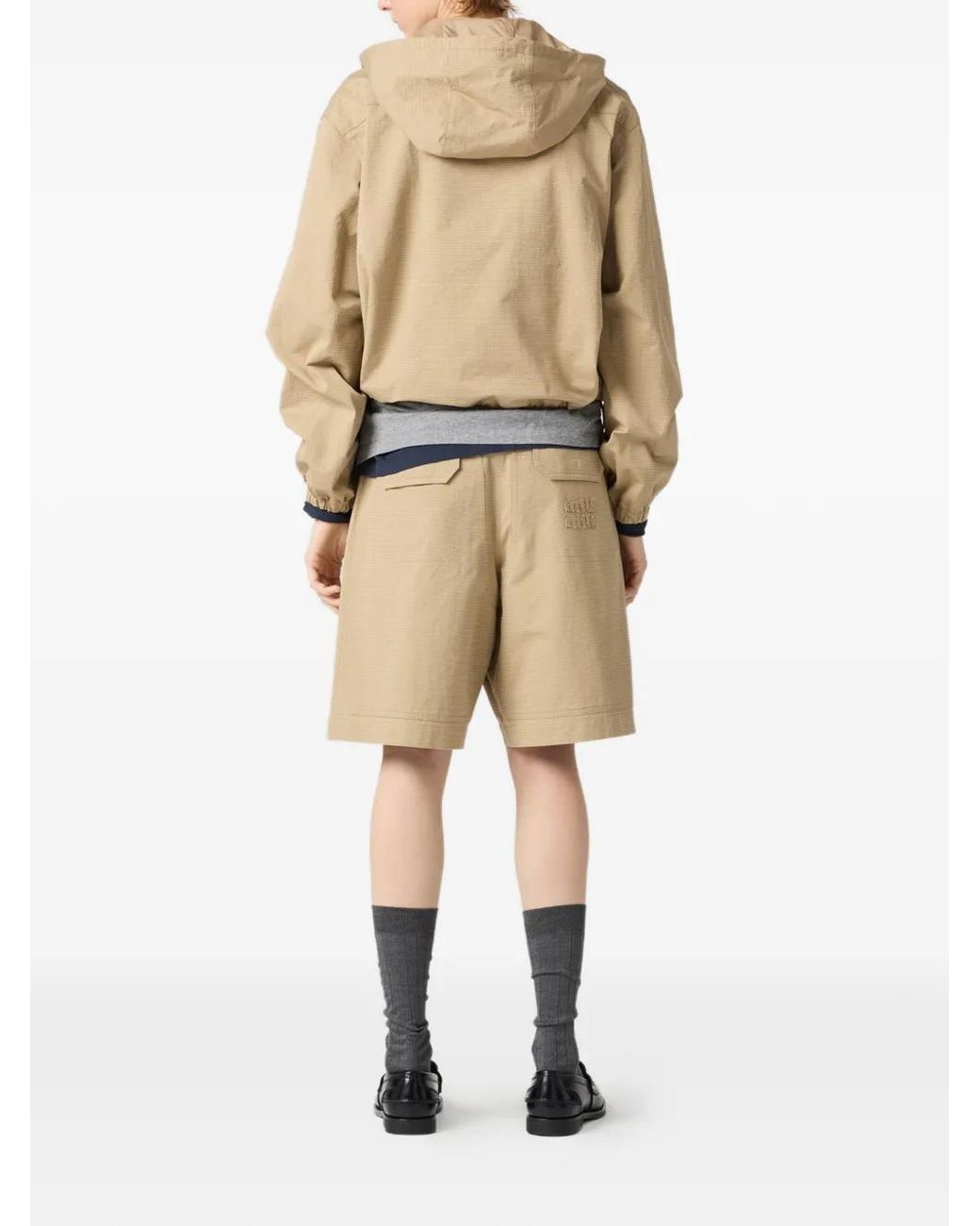 Miu Miu Natural Ripstop Blouson Jacket