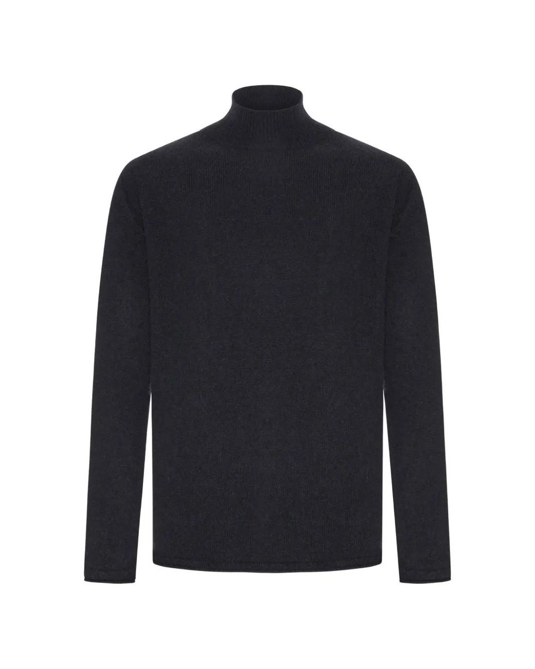 Roberto Collina Blue Lupetto High-Neck Knitted Sweater for men