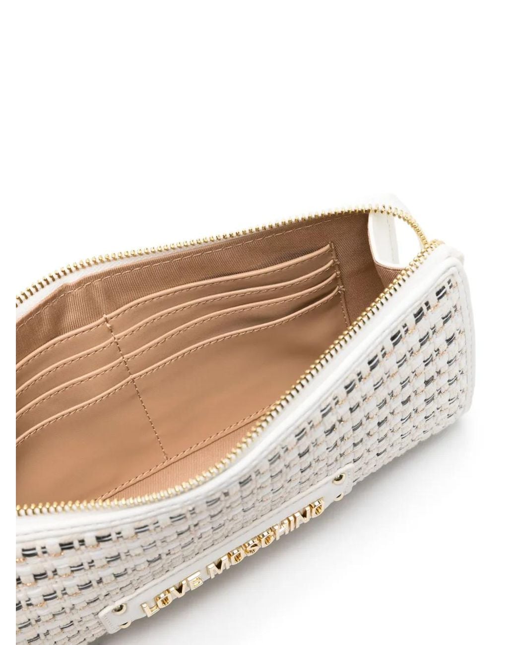 Love Moschino メタリック ショルダーバッグ White