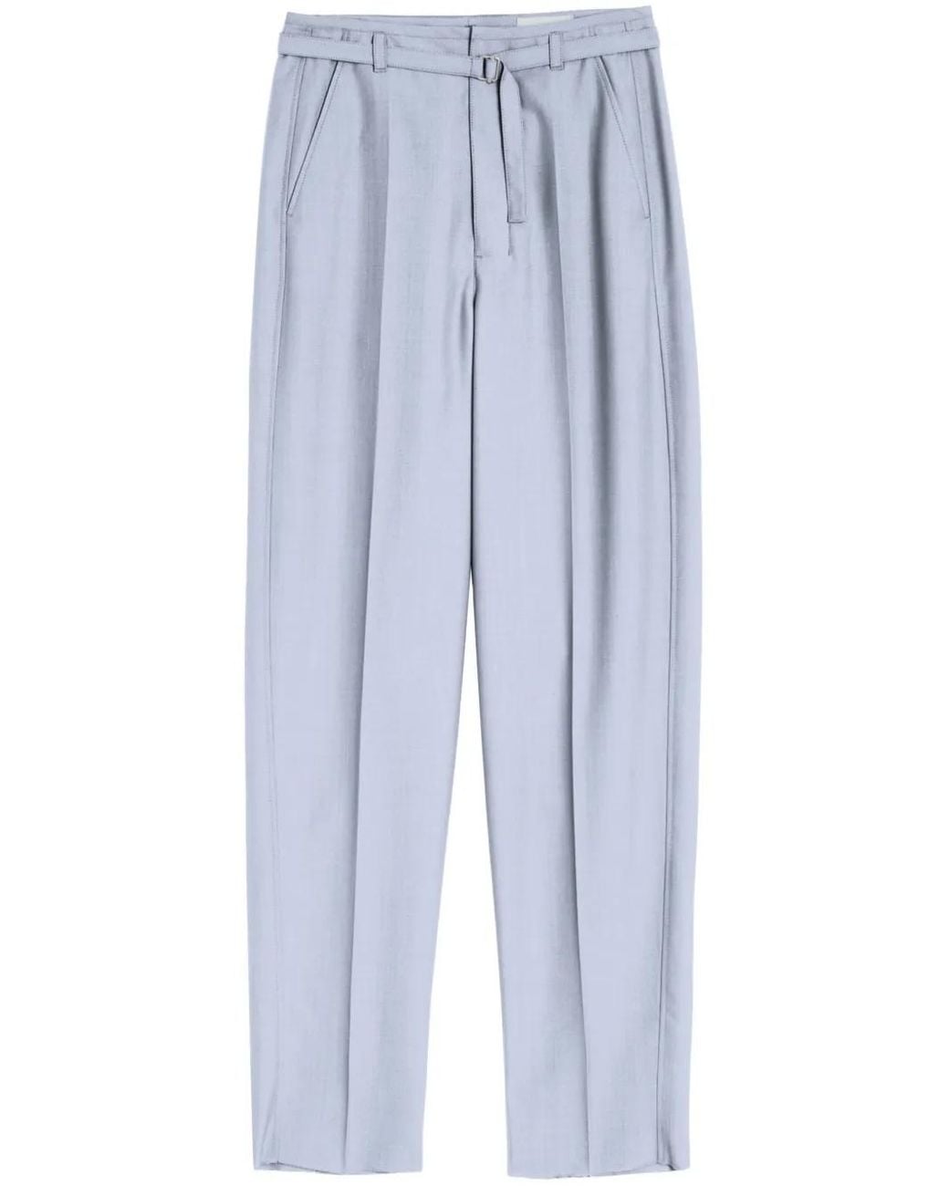 Lemaire Blue Belted Tailores Pants