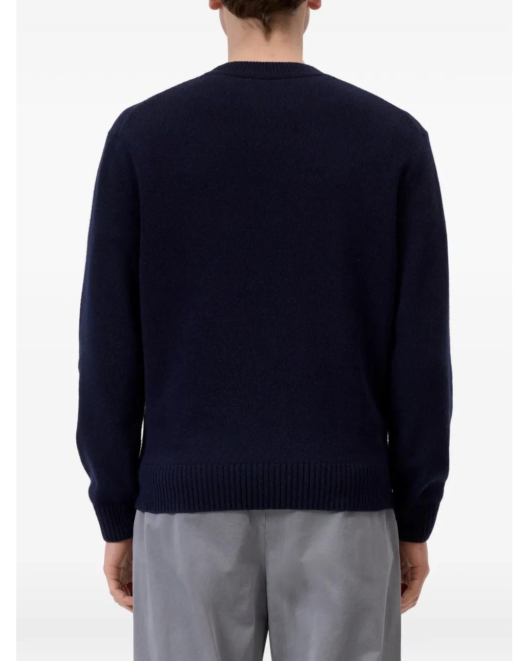 Closed Blue Crew-Neck Sweater for men