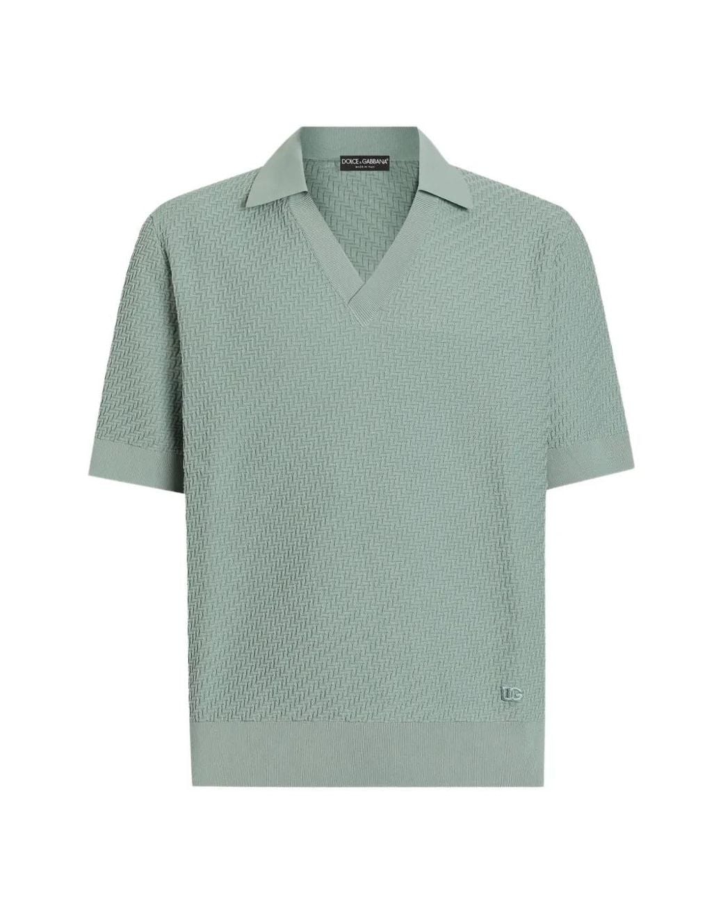 Dolce & Gabbana Green Polo À Points Micro for men