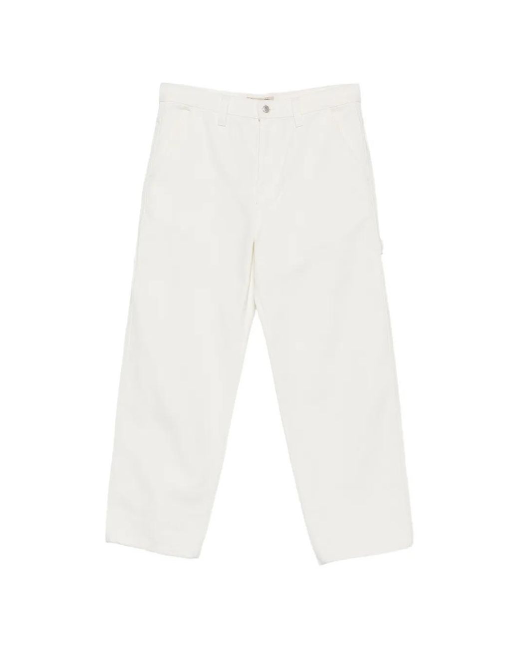 Stussy White Workgear Patch Jeans for men