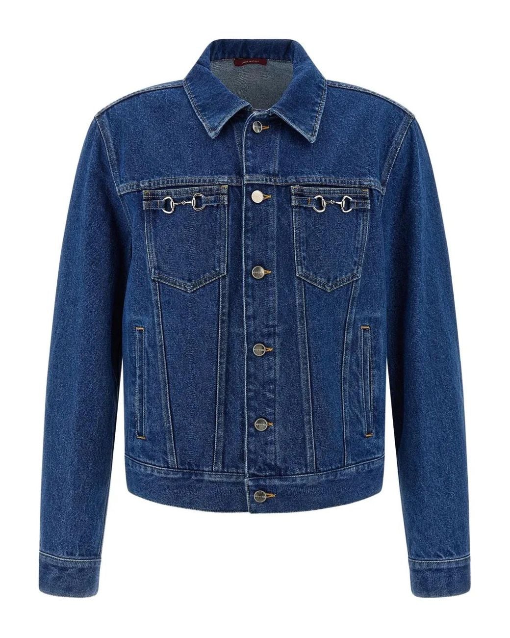 Gucci Blue Horsebit Denim Jacket for men