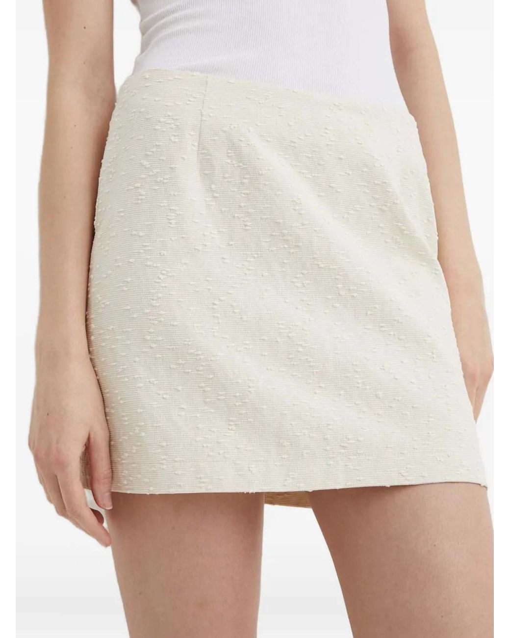 Herskind White Cotton Mini Skirt