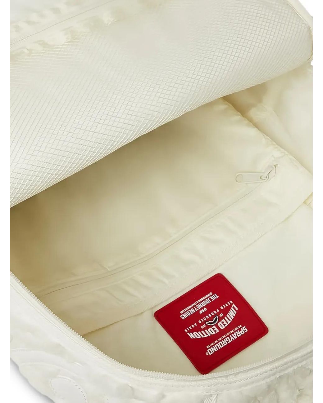 Sprayground White Shark-Motif Backpack for men