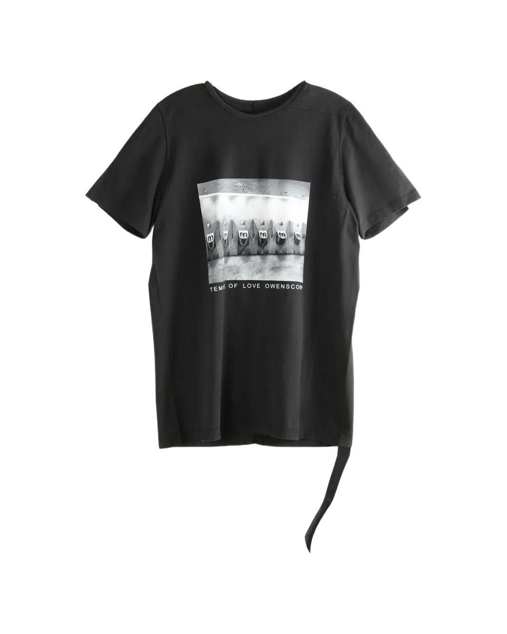 Rick Owens Black Graphic-Print T-Shirt for men