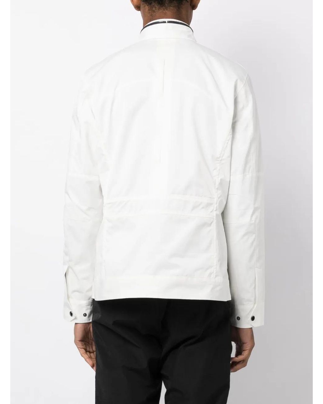 Private Stock White The Bureau Stand-Up Collar Jacket for men