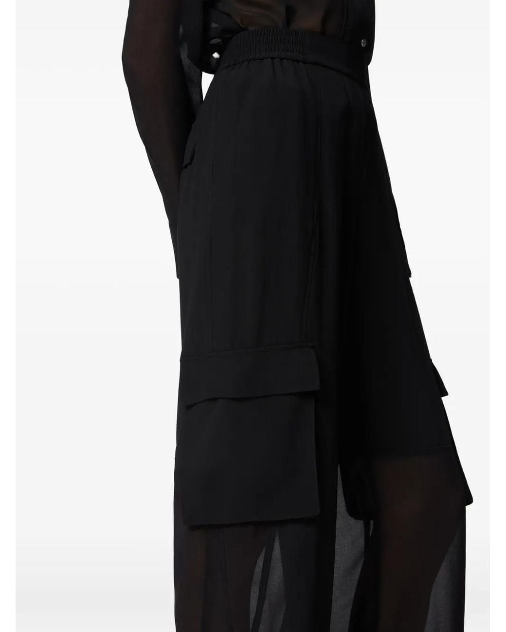 Pinko Black Lightweight Trousers With Cargo Pockets