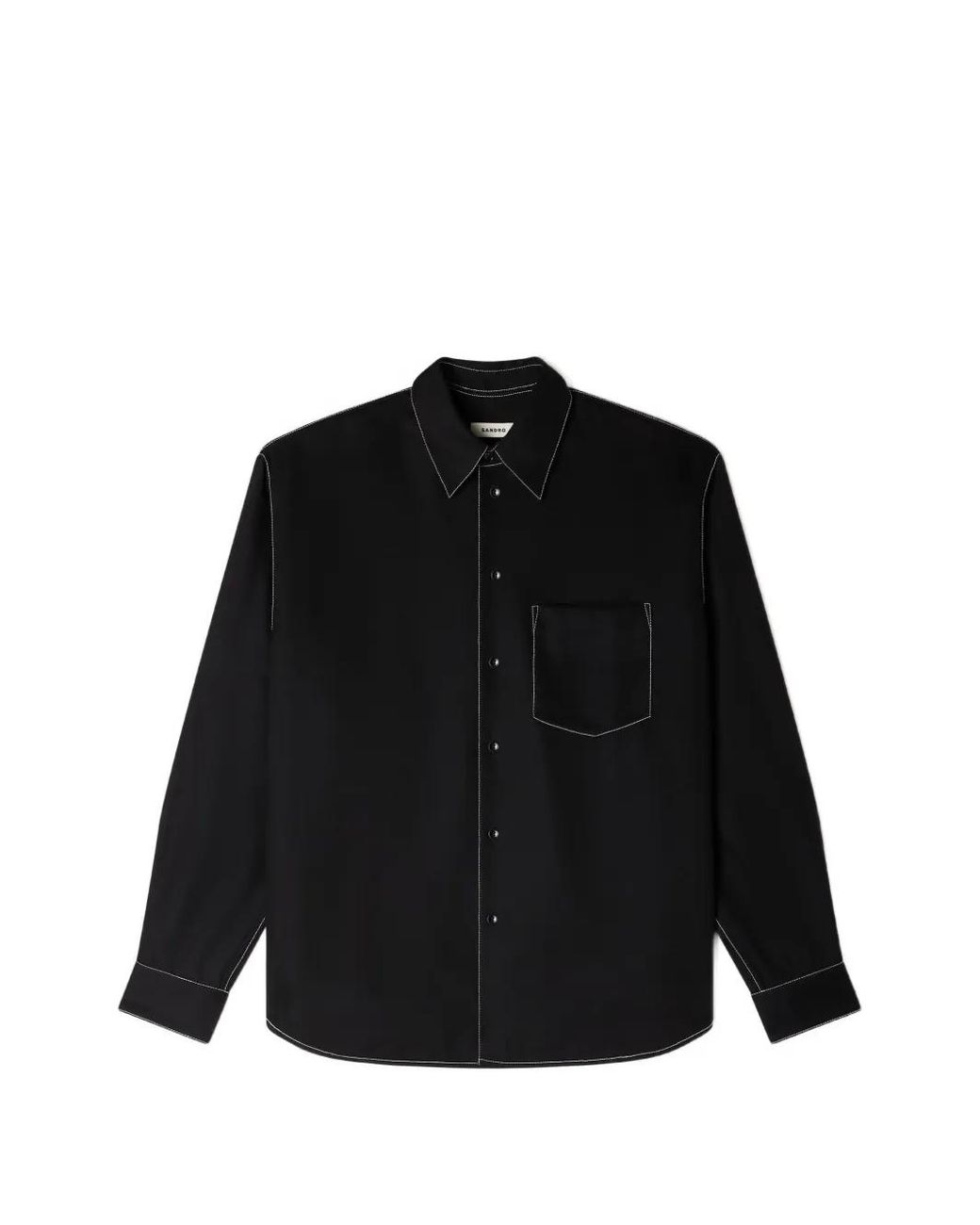 Sandro Black Loose-Fit Shirt for men
