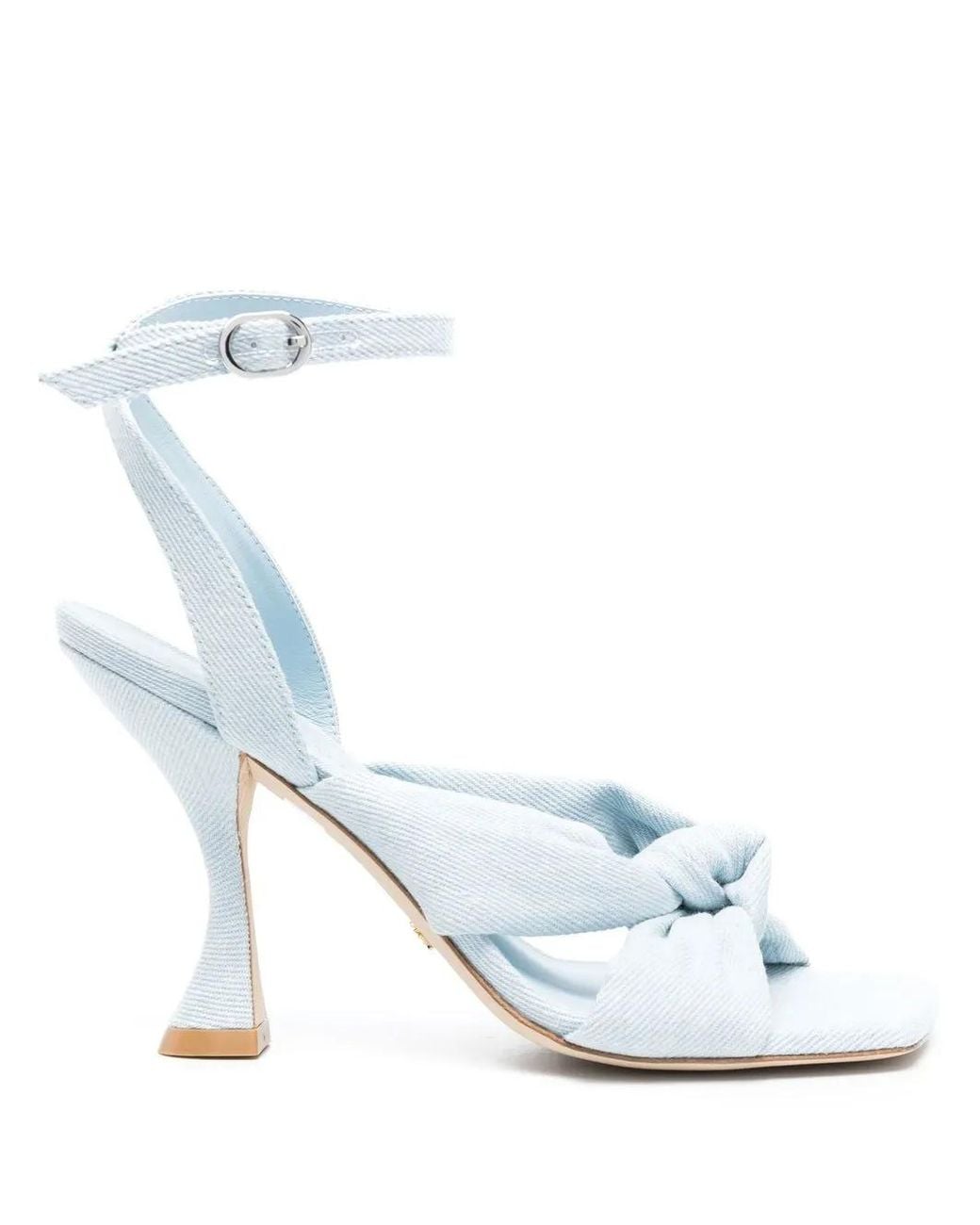 Stuart Weitzman White Playa Angle Strap 100 Sandals