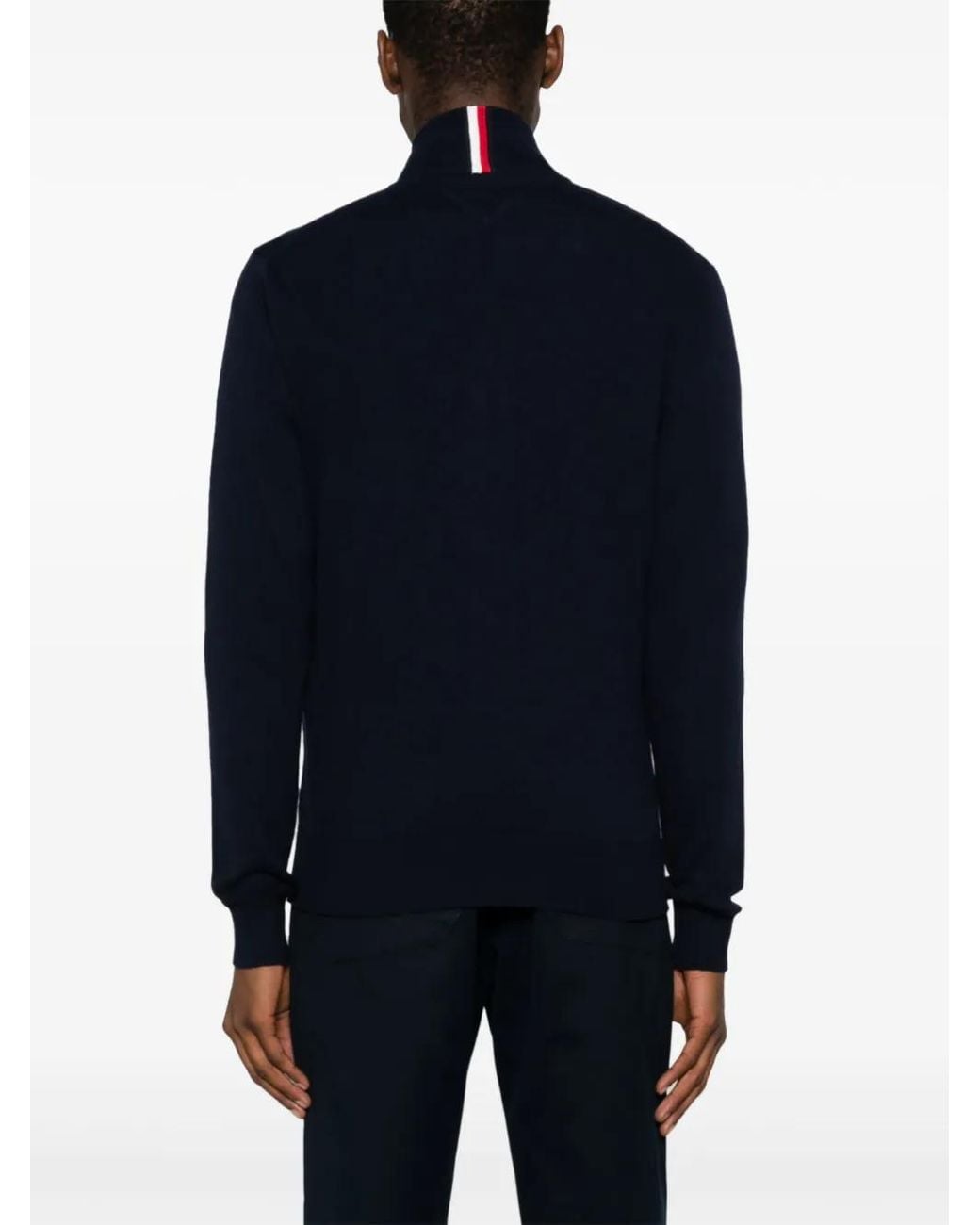 Tommy Hilfiger Blue Logo-Patch Cotton-Blend Jacket for men