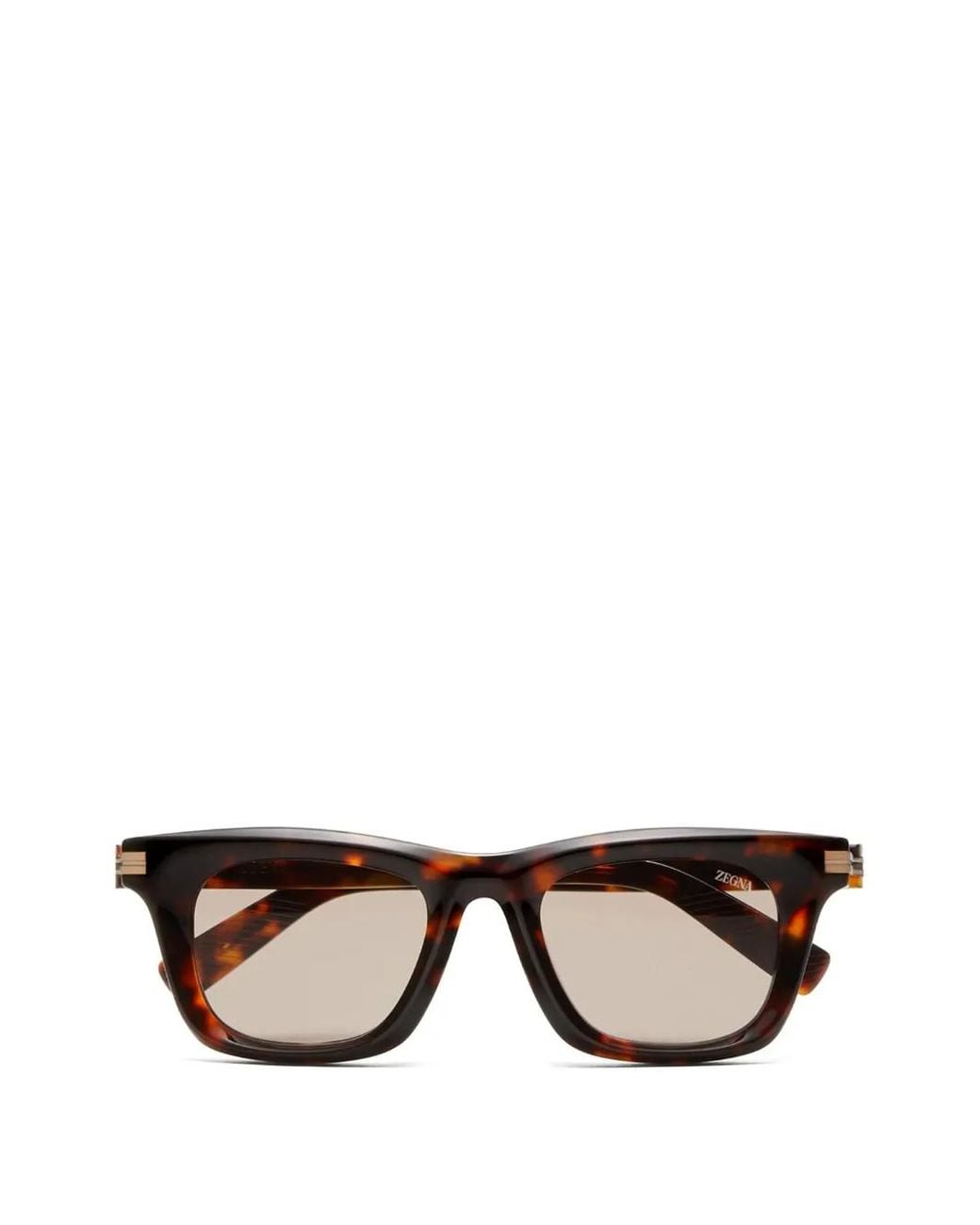 Zegna Brown Tortoiseshell Cat-Eye Sunglasses for men