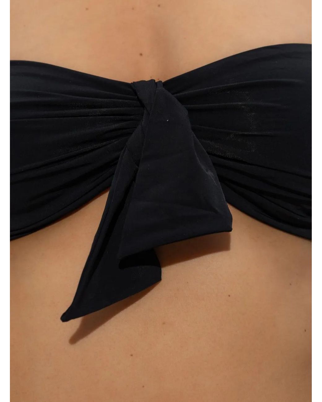 Balmain Black Halterneck Ruched Bikini