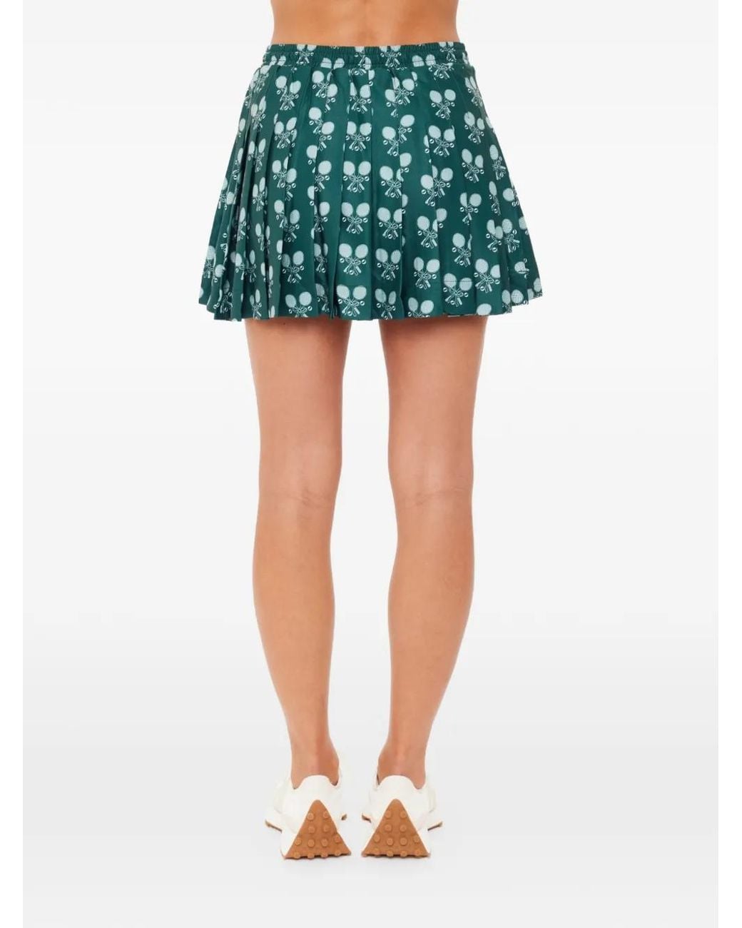 Minigonna Plissettata Con Motivo Racchette di The Upside in Green