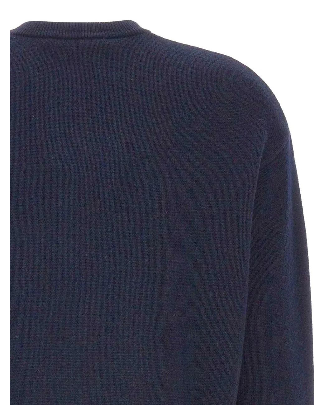 Max Mara Blue London Half-Buttoned Sweater