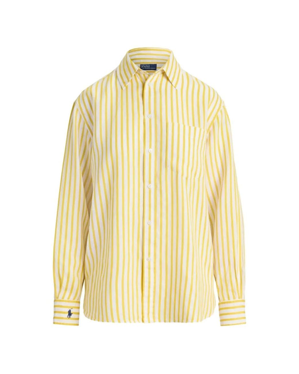 Polo Ralph Lauren Yellow Chemise À Rayures