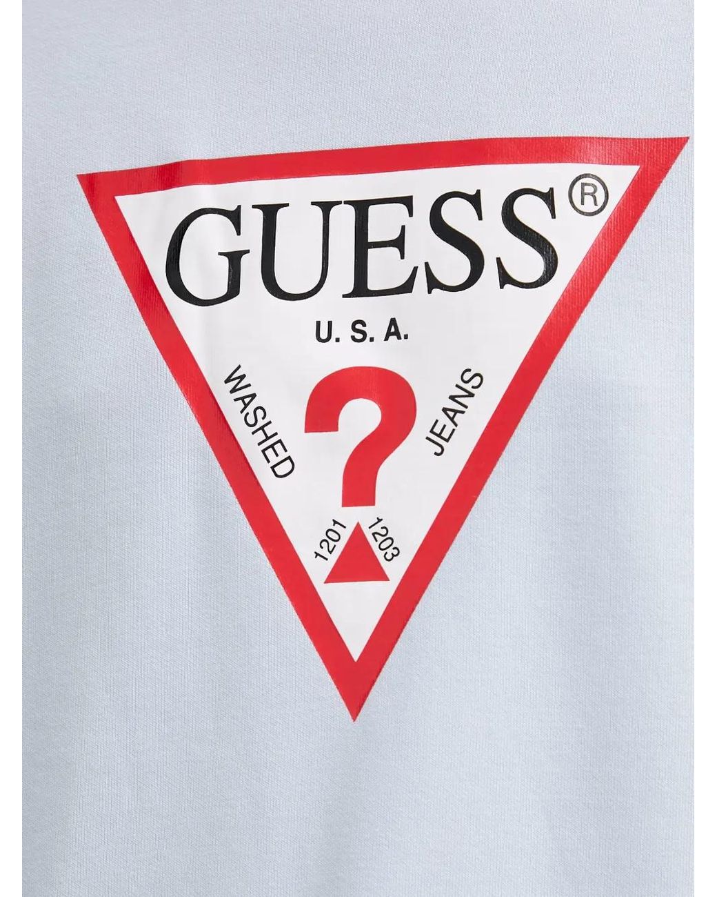 Guess White Logo-Print Sweatshirt