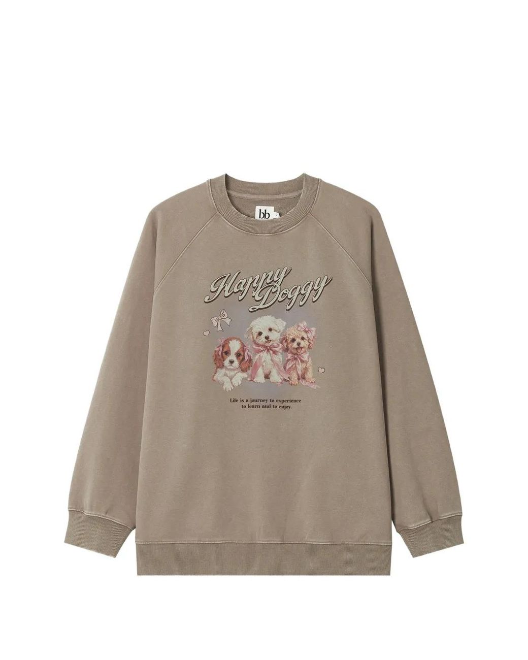 B+ AB Natural Happy Doggy Sweatshirt