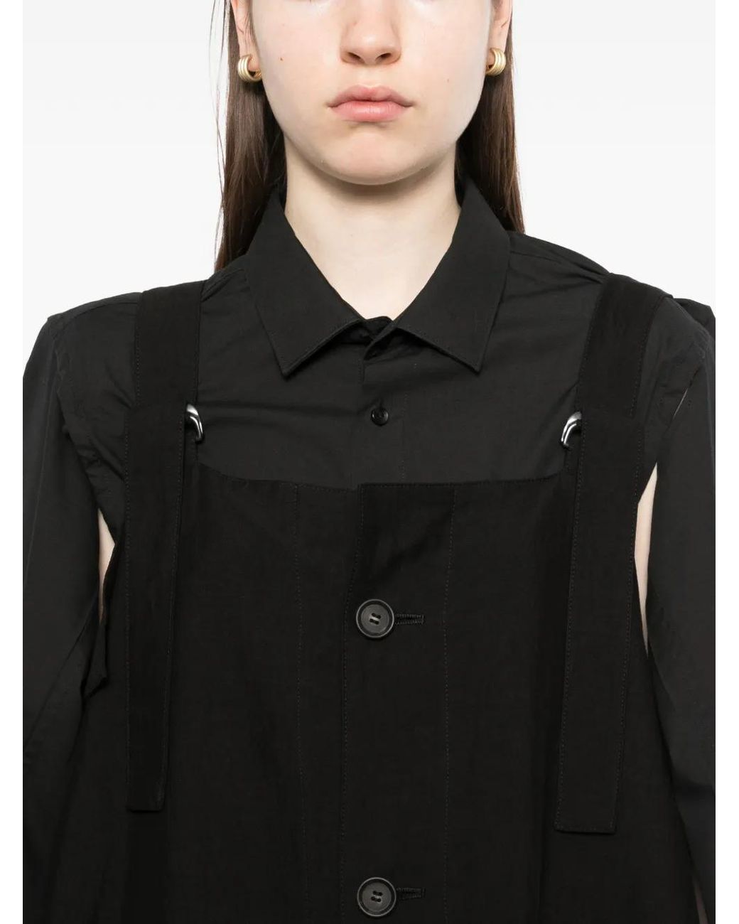 Yohji Yamamoto Black Ribbon Back Dress