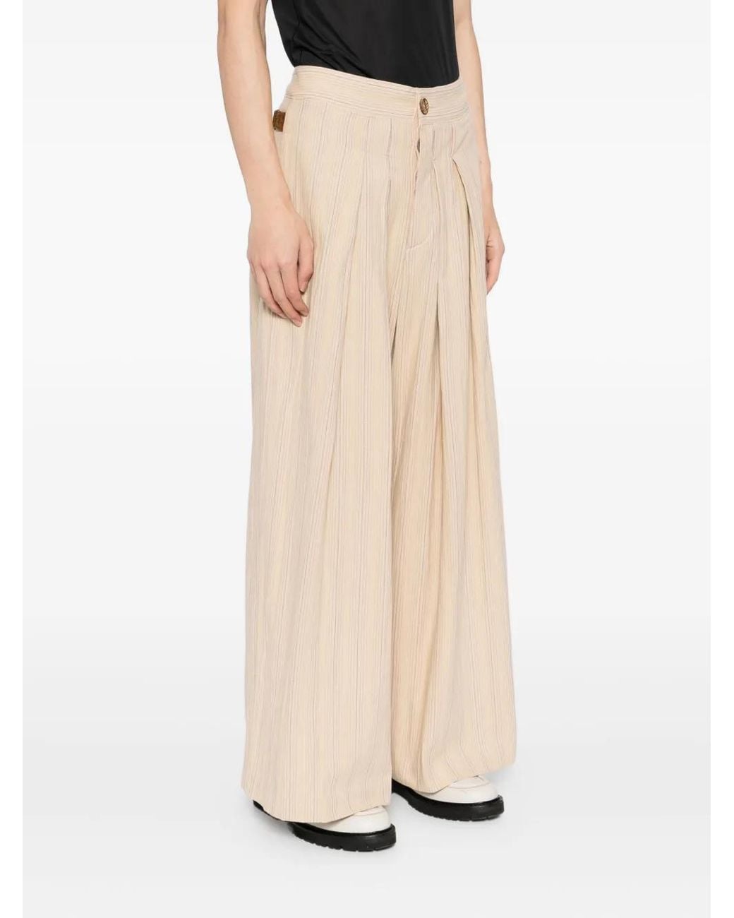 Commun's Natural Striped Trousers for men