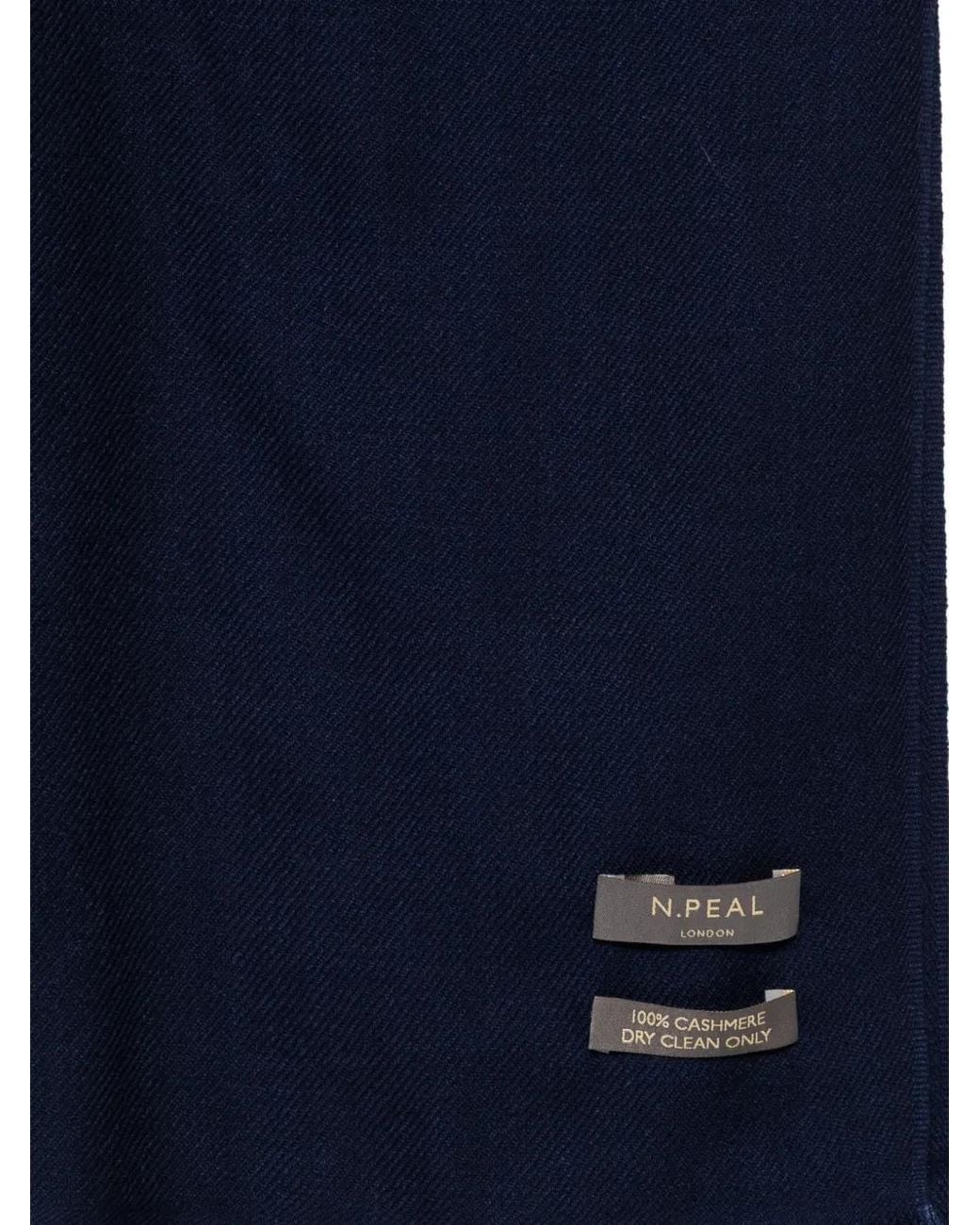 N.Peal Cashmere Blue Pashmina Stole