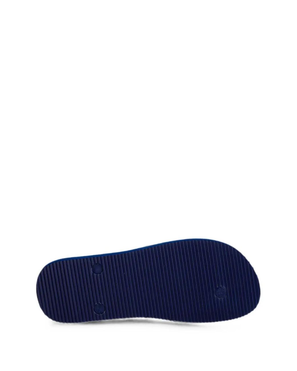 Versace Jeans Couture Blue Logo-Print Flip Flops for men