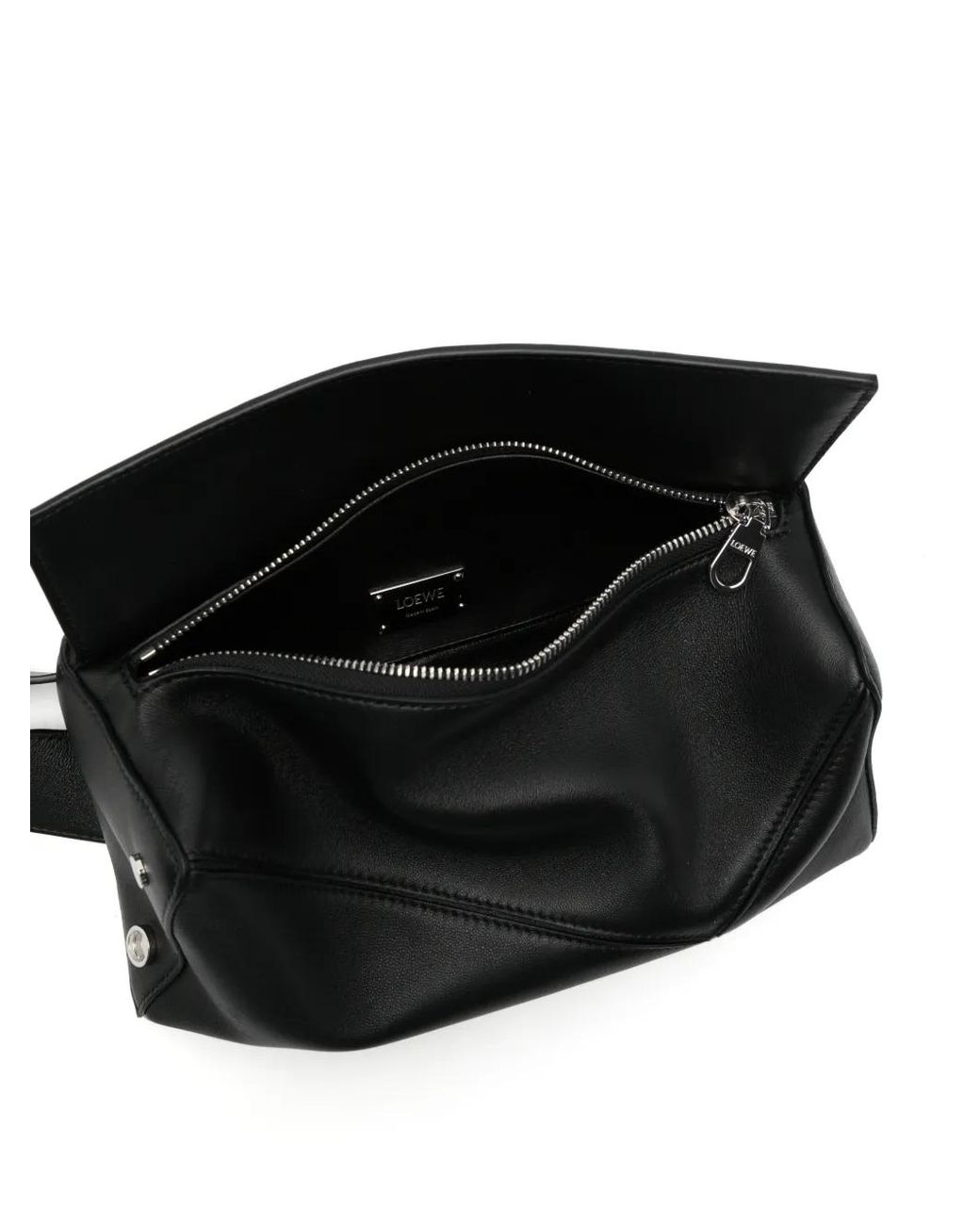 Loewe White Puzzle Fratherlight Leather Sling Bag for men