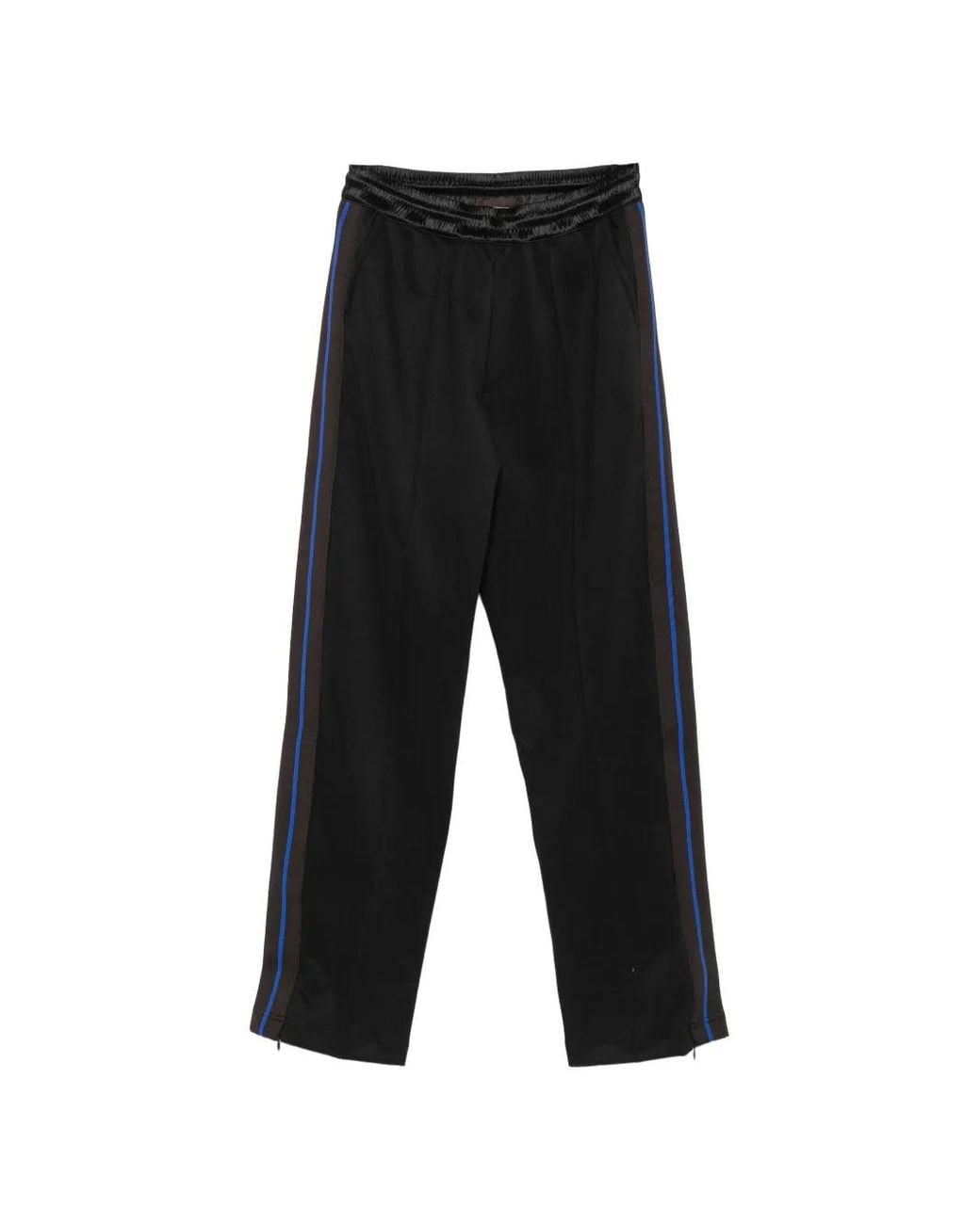 Wales Bonner Black Pantalon De Jogging À Rayures Latérales