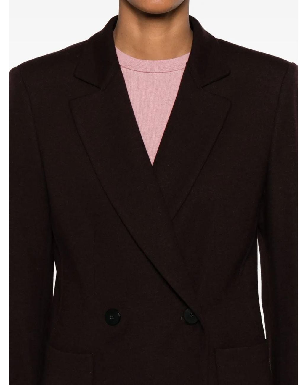 Harris Wharf London Black Double-Breasted Wool Blazer