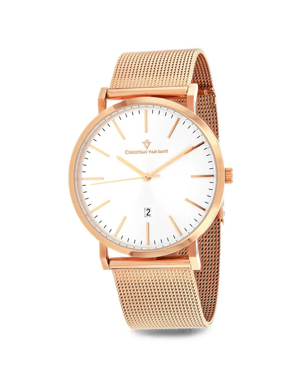 Christian Van Sant White Paradigm 41Mm Watch for men