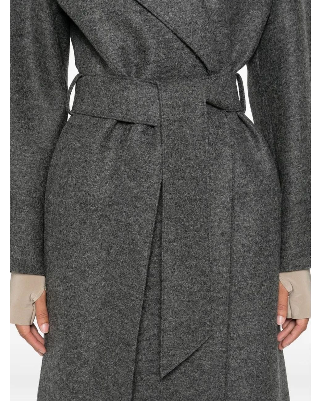 Harris Wharf London Gray Belted Wool Coat