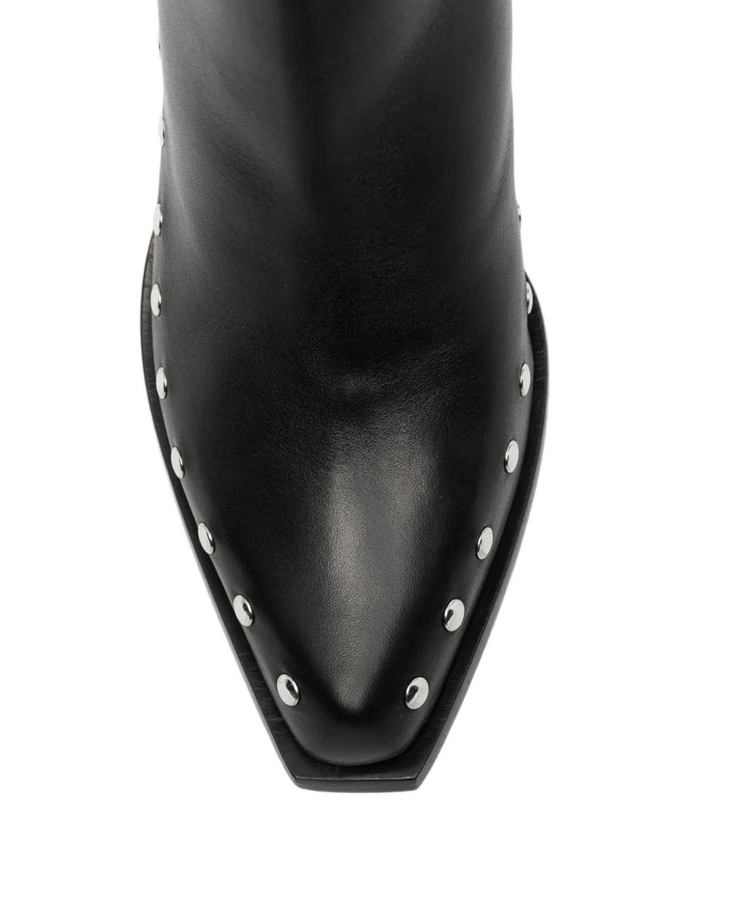 Vic Matié Black Bottines Tronc Xavier En Cuir À Détails De Clous