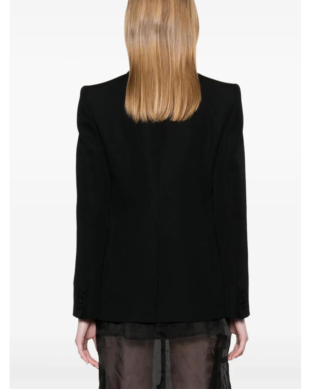 Valentino Garavani Black Virgin-Wool Blazer