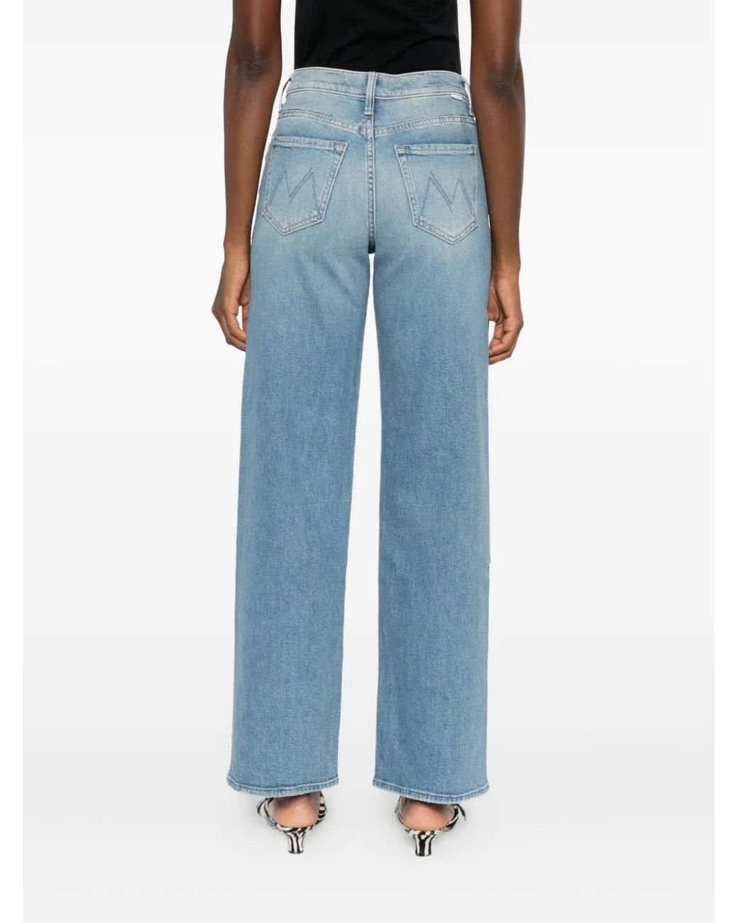 Mother Blue The Spinner Straight-Leg Jeans