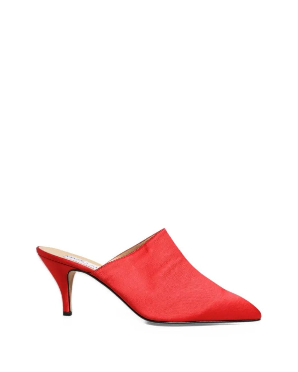 Dolce & Gabbana Red Point-Toe Heeled Mules