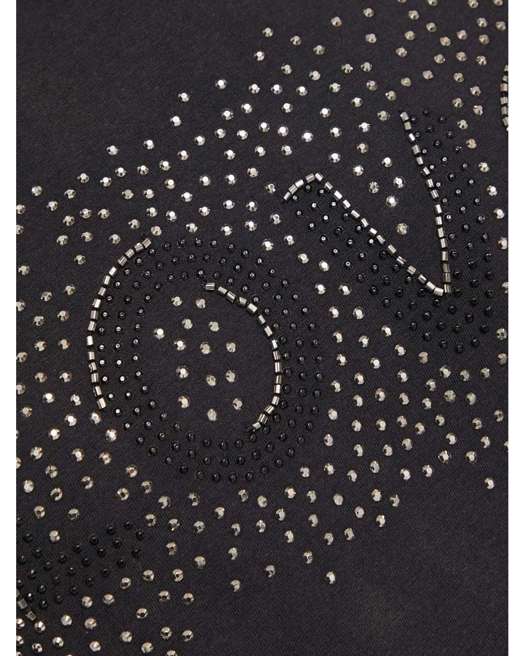 Desigual Black Love-Embellished T-Shirt