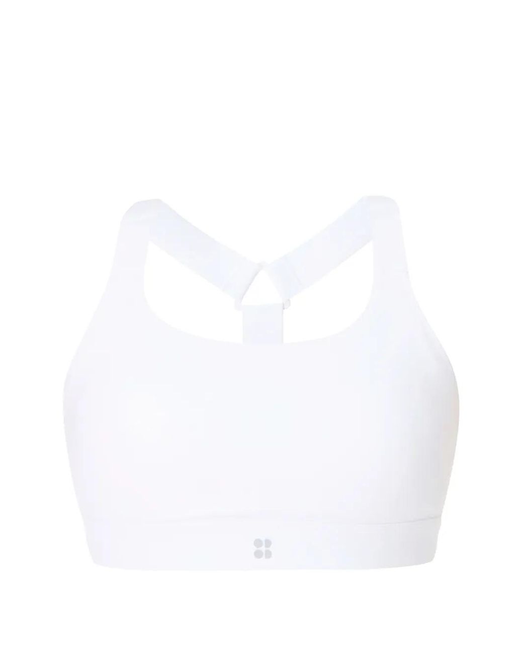 Sweaty Betty White Power Scoop-Neck Racerback Sports Bra