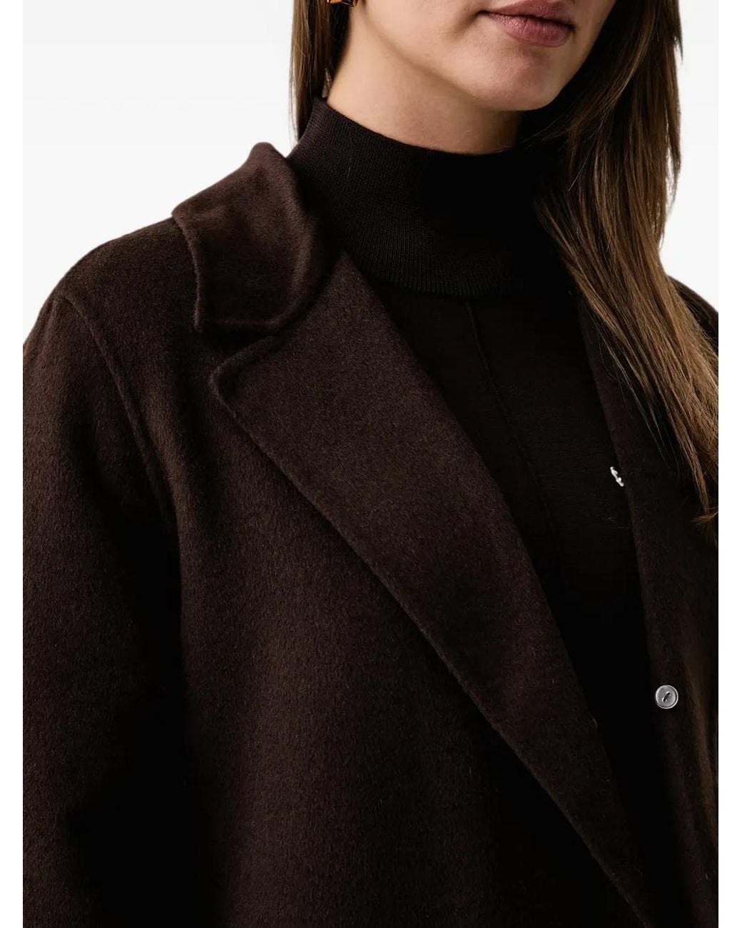 Kaos Black Buttoned Double-Breasted Coat