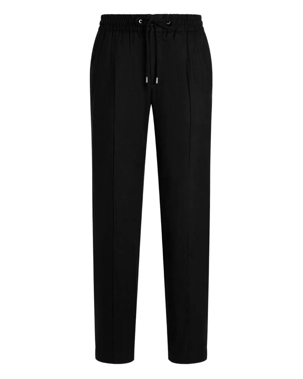 Dolce & Gabbana Black Drawstring Trousers for men