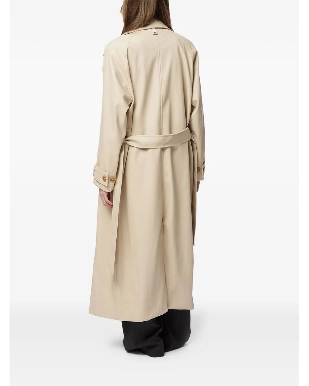 Apparis Natural Lana Double-Breasted Trench Coat