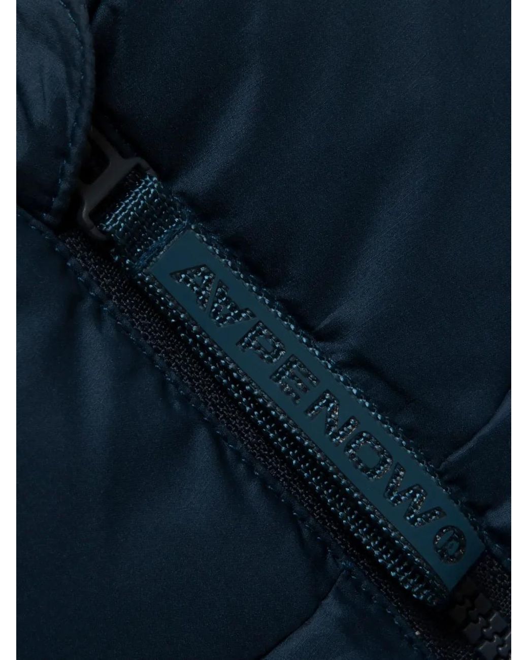 Aape By A Bathing Ape Blue Quilted Logo-Patch Jacket for men
